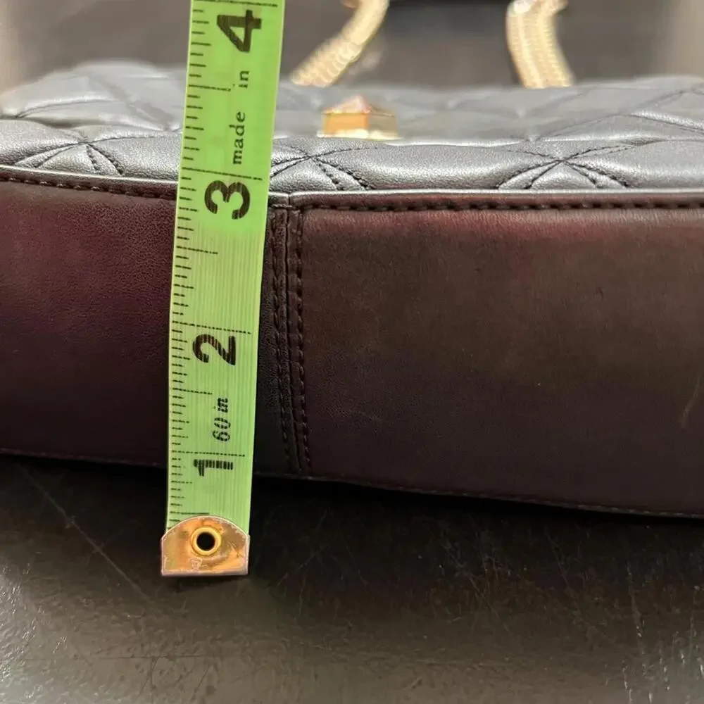 Kate Spade Black‎ Quilted Shoulder Bag with Gold Chain
